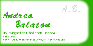 andrea balaton business card